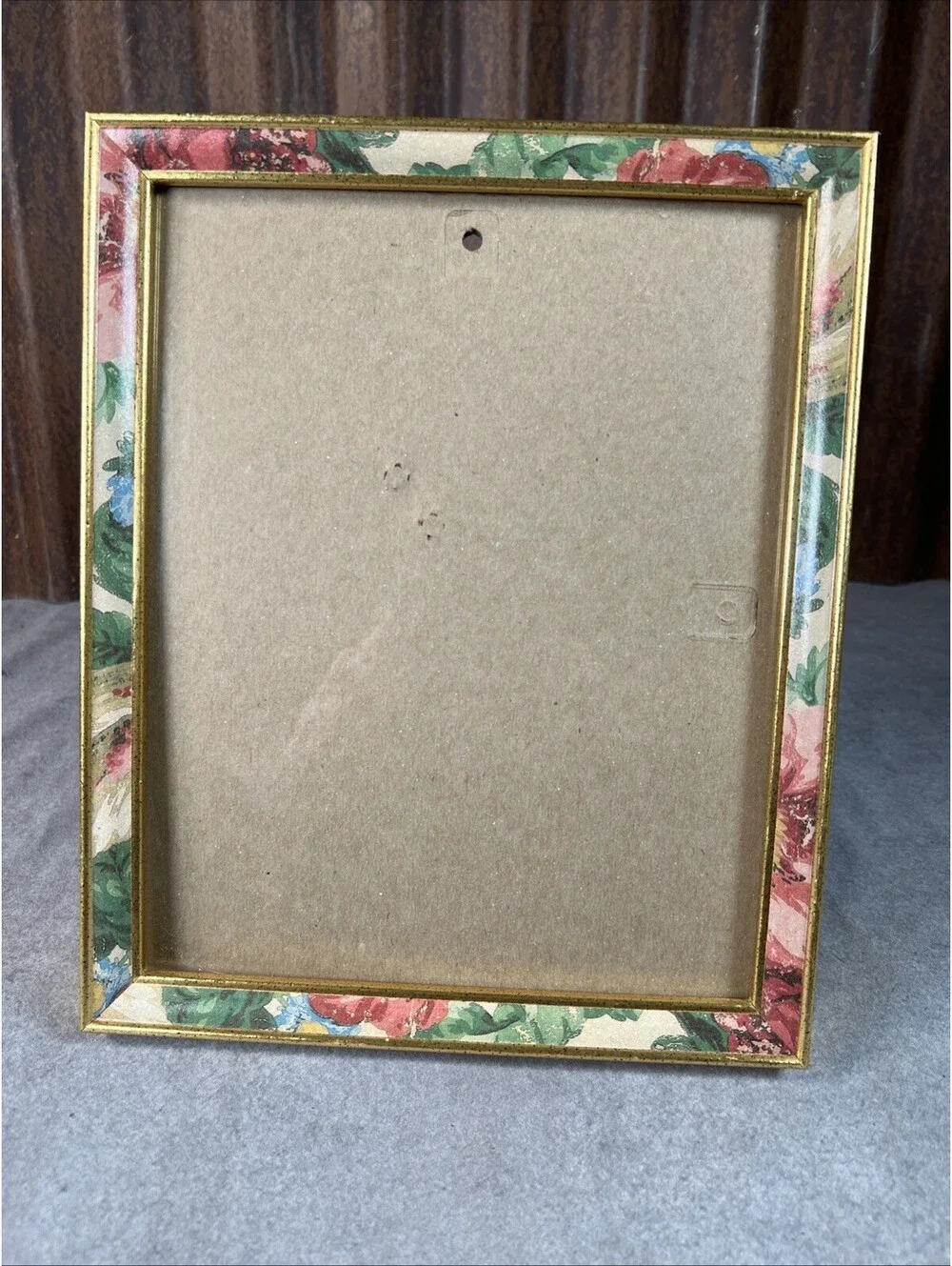 Floral Goldtone Cottagecore Frame Holds 5X7 Photo - 1298-2O